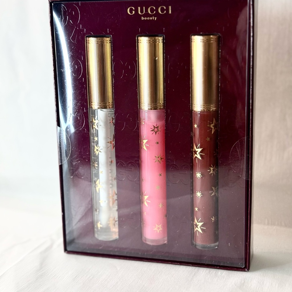 Gucci Beauty Gloss A Levres Lip Gloss Trio Limited Edition 3 colors BNIB
